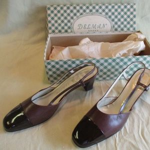 Vintage Delman Medium Heeled Shoe Ankle Strap New